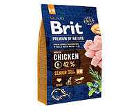 Сухой корм для пожилых собак мелких и средних пород Brit Premium Dog Senior S+M с курицей 3 кг