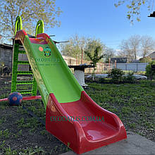 Гірка велика для катання дітей (зелена з червоними вставками) 243 см 014550/1 DOLONI