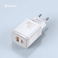 СЗУ для быстрой зарядки Baseus Quick Charger 20W QC PD (Type-C + USB) (белый)