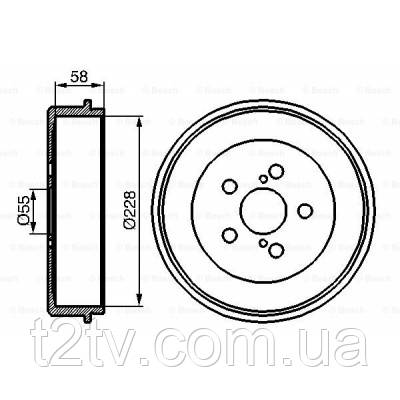 Тормозной барабан Bosch 0 986 477 140