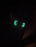 Намистини (шарми), що світяться в темряві, сині - 2 шт., фото 2