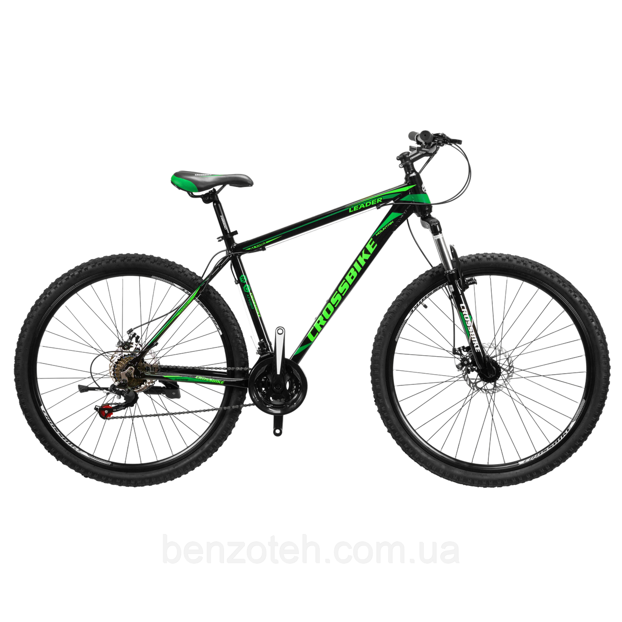 Велосипед CrossBike 27.5" Leader Рама-19.5" black-green