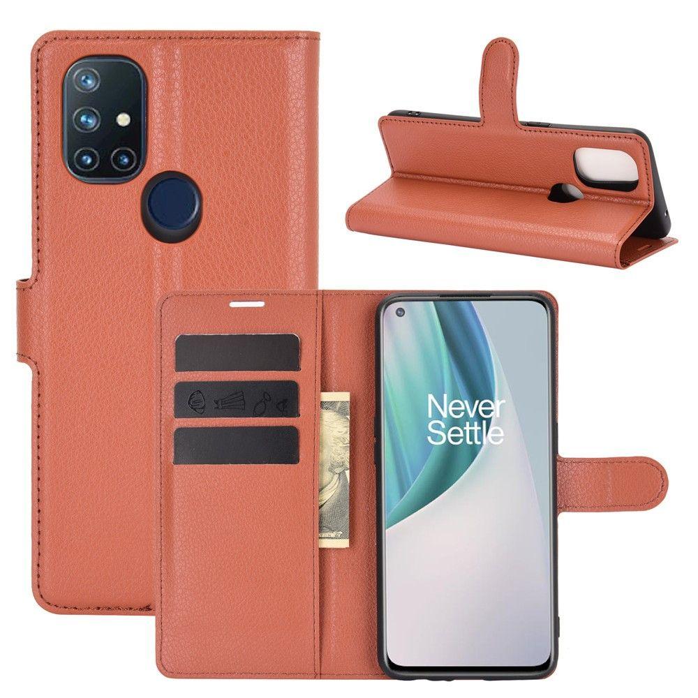 Чохол-книжка Litchie Wallet для OnePlus Nord N10 Brown, фото 1