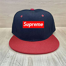 Кепка сніпбек Суприм (Supreme) чоловіча на кожен день, чорна