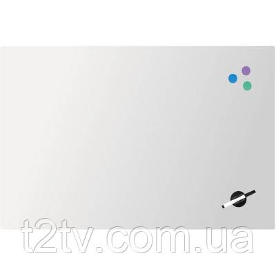 Офісна дошка Axent скляна магнітно-маркерна 60х90 см, біла (9615-21-А), фото 1