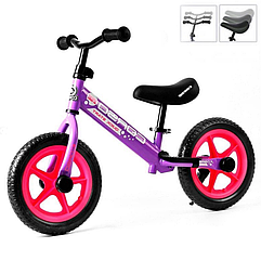 Велобіг Corso 04301 Рожевий дитячий велобіг 12 дюймів, колеса EVA, сталева рама