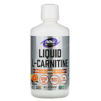 L-карнитин в жидкой форме NOW Foods "Sports L-Carnitine Liquid" цитрусовый вкус, 1000 мг (946 мл)