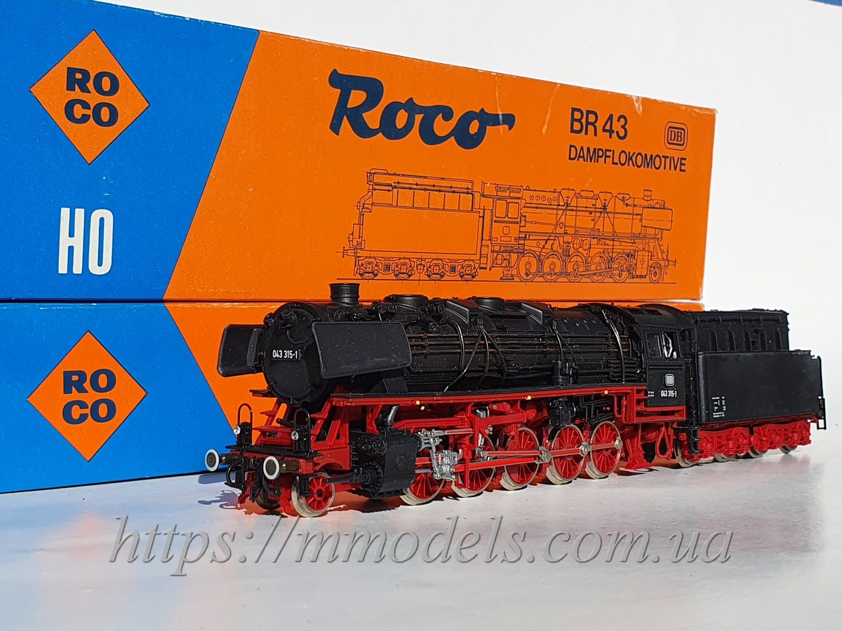 Roco 04126A Модель вантажного паровозу серії BR43, приладдя DB, б/у, масштабу H0 1:87
