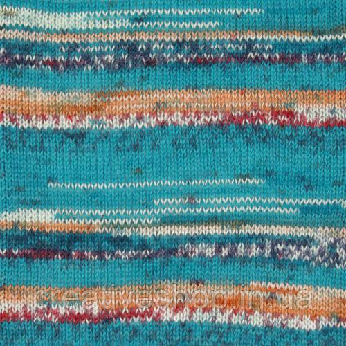 Пряжа Drops Fabel Print (колір 162 blue sea)