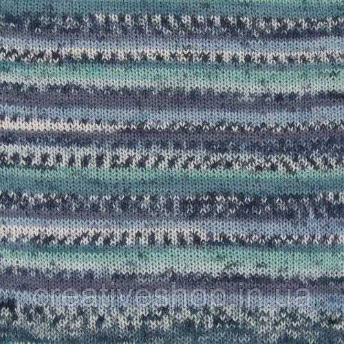 Пряжа Drops Fabel Print (колір 522 turquoise/blue)