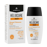 Сонцезахисний крем-флюїд SPF50 для чутливої шкіри Cantabria Labs Heliocare 360 Mineral Tolerance Fluid SPF50