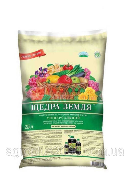 Субстрат торф'яний Щедра земля 25 л
