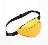 Сумка бананка жовта жіноча містка з еко-шкіри, фото 3