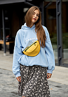 Сумка бананка жовта жіноча містка з еко-шкіри