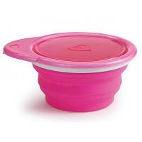 Набір дитячого посуду Munchkin Тарелка дорочна Go Bowl рожева (012377.02)