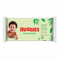 Huggies серветки вологі Natural Care з алое вера, 56 шт.