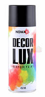 Акриловая краска черная матовая NOWAX Decor Lux (аэрозоль 450мл.) NX48011