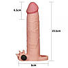 Насадка з вібрацією Add 3" Vibrating Penis Sleeve, Flesh, фото 3