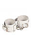 Наручники Leather Dominant Hand Cuffs, White, фото 3