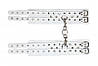 Окови Leather Double Fix Leg Cuffs, White, фото 3