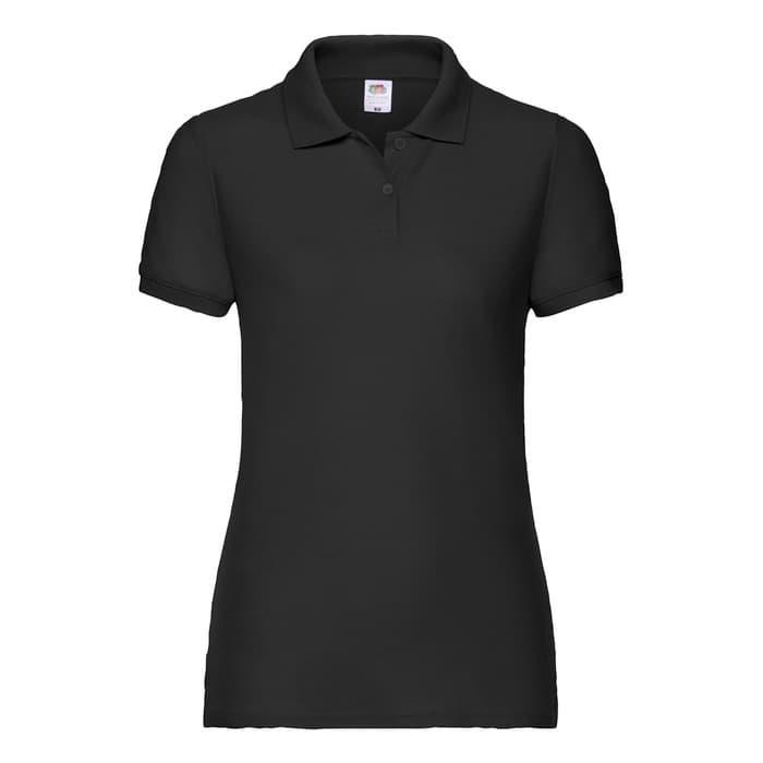 Women's black polo shirt