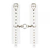 Наручники Leather Double Fix Hand Cuffs, White, фото 3