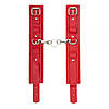 Окови Leather Standart Leg Cuffs, Red, фото 2