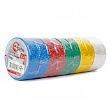 Стрічка ізоляційна, 17 мм*10 м*0,15 мм, кольорова (пач. 10 шт) INTERTOOL IT-0014, фото 2