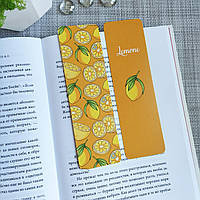 Двухсторонняя закладка для книг MriyTaDiy 5х16 см LEMONS