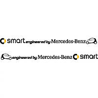 Вінілова наклейка на автомобіль — Smart engineered by Mercedes-Benz (2шт.)