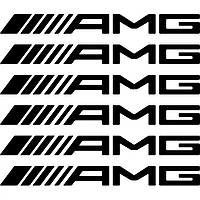 Комплект наклейок на супорту — AMG (6 шт.) v2