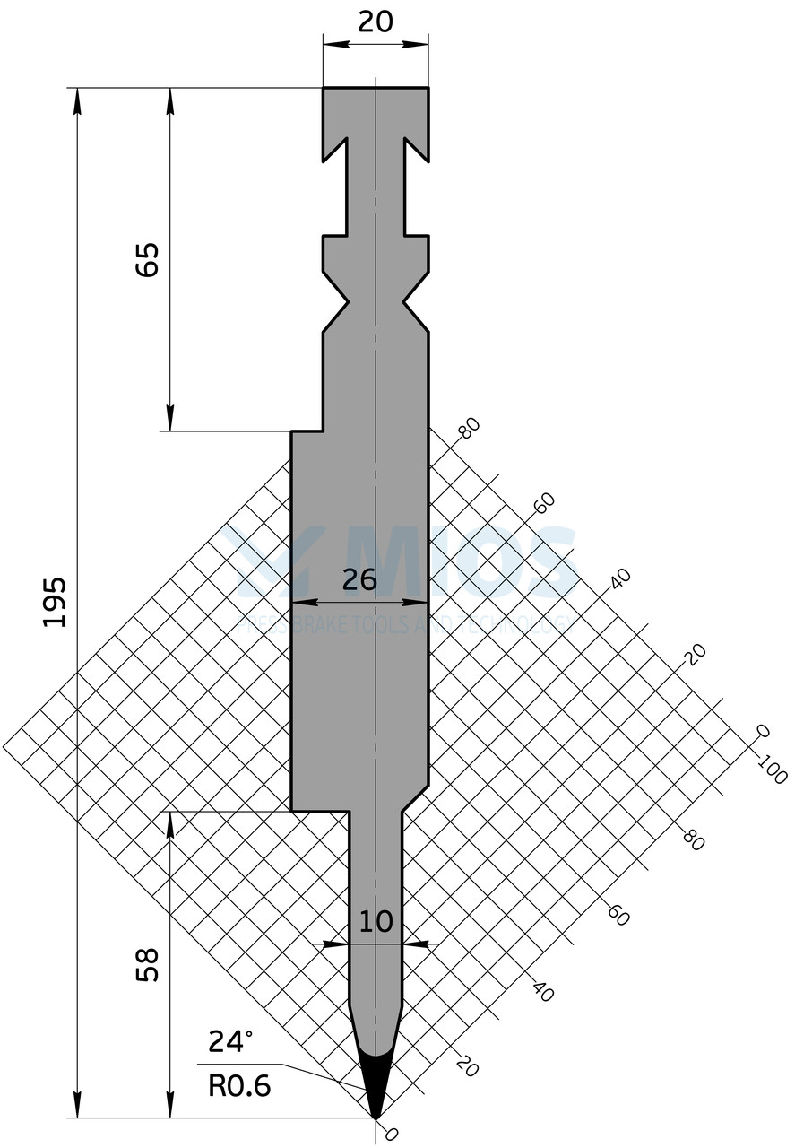 Пуансон P.461.24.H (500 мм, цільний)