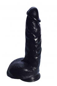 Большой черный Фаллоимитатор на присоске Big Kristian, длина 21 см Диаметр 4,5 см