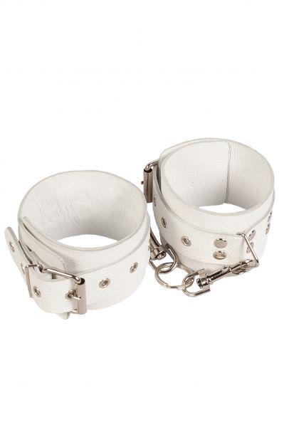 Наручники для ігор Leather Restraints Leg Cuffs, White