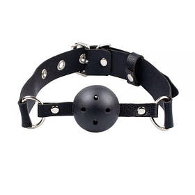 БДСМ кляп шар Hermes ball gag plastic, Black