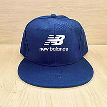 Кепка сніпбек Нью Беланс (New Balance) чоловіча на щодень, синя