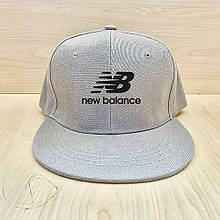 Кепка сніпбек Нью Беланс (New Balance) чоловіча на кожен день, сіра