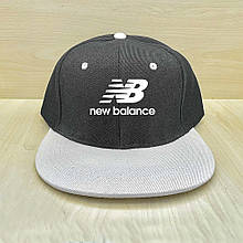 Кепка сніпбек Нью Беланс (New Balance) чоловіча на кожен день, чорна
