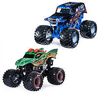 Набір з 2 позашляховиків Монтр Трак 1:24 Monster Jam Dragon and Son-uva Digger 6064510