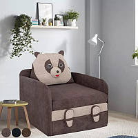 Детский диван Юниор Панда Мебель Сервис 87х98х72 мм Мика (коричневый) с подушкой пандой