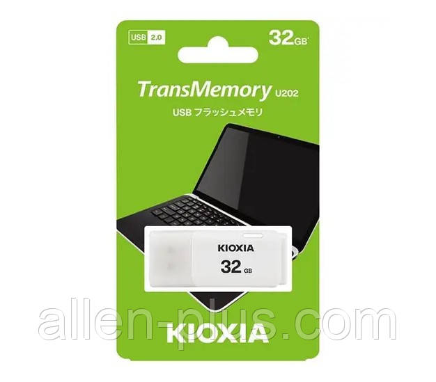 Накопичувач KIOXIA U202 32 GB USB 2.0 White (флешка на 32 GB)