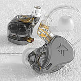 Динамічні навушники KZ DQ6S (Сірий), фото 3