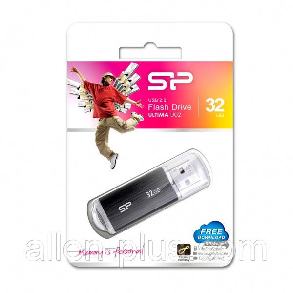 Накопичувач Silicon POWER U02 32 GB USB 2.0 White (флешка на 32 GB)