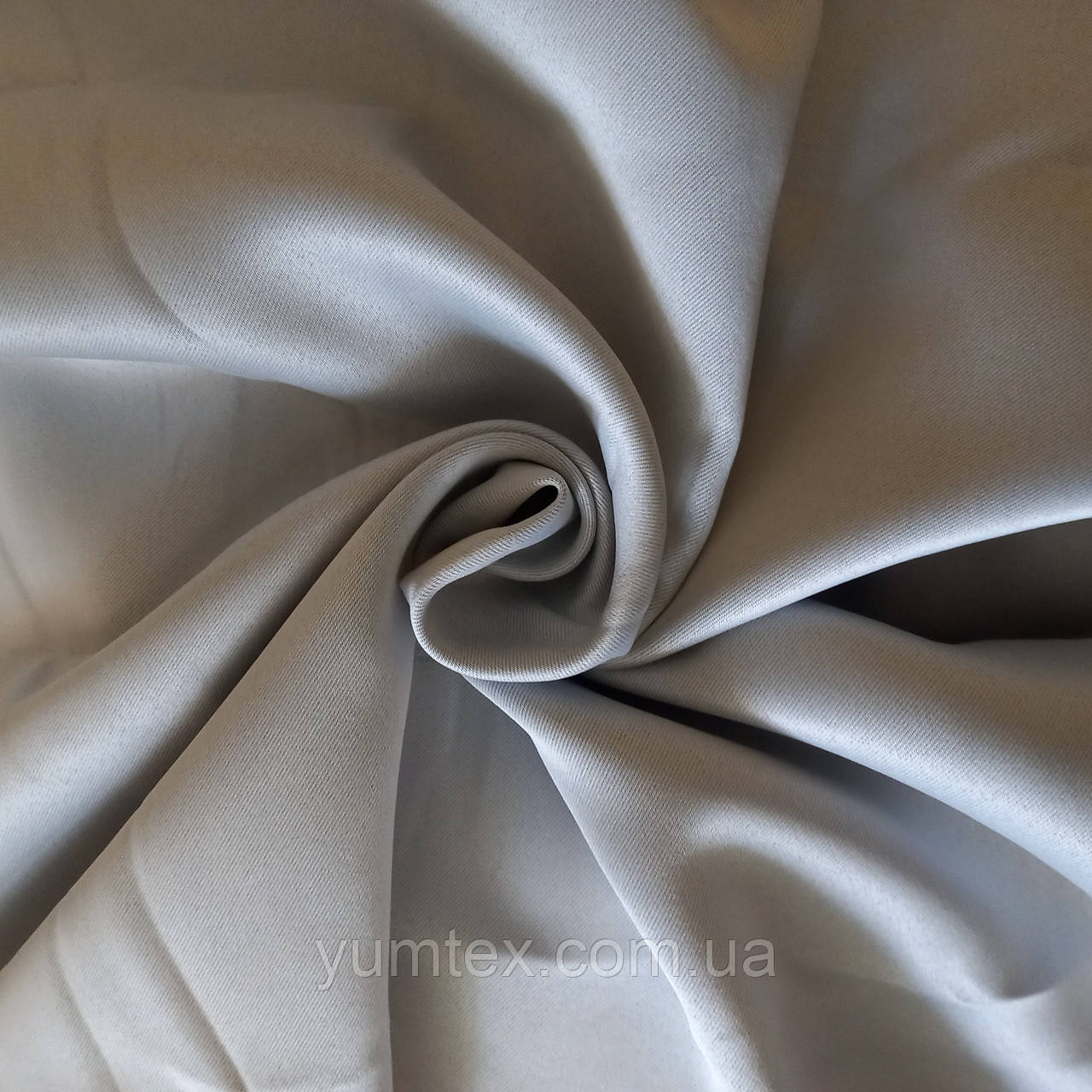 Купить Ткань для штор и римской шторы блекаут однотонный светлосерый ...