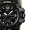 Годинник для військових водонепроникний і протиударний з підсвічуванням будильник секундомір Skmei Army Green з підсвічуванням, фото 7
