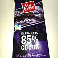 Шоколад Экстра Черный Fin Carre Extra Dark Chocolate 85 % какао 100 г Германия