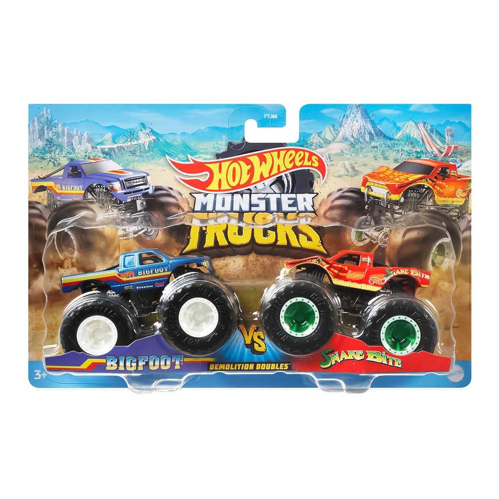 Набір машинок Hot Wheels Monster trucks Bigfoot and Snake bite 1:64 (FYJ64/GTJ51)