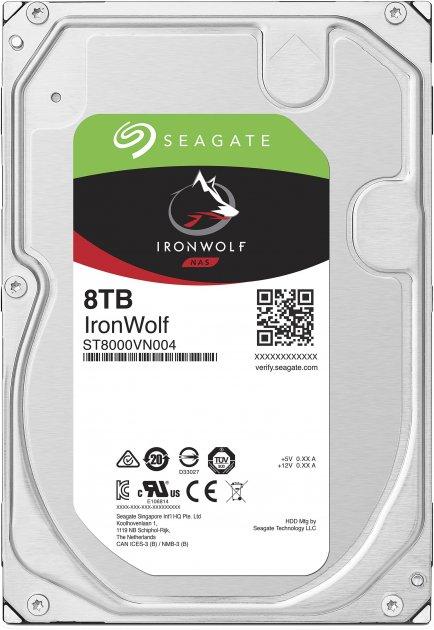 Жорсткий диск Seagate IronWolf HDD 8TB 7200rpm 256MB ST8000VN004 3.5" SATAIII NEW