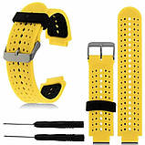 Ремінець для Garmin Forerunner 220/ 230/ 235/ 630/ 735 XT (жовто-чорний), фото 2