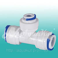 Тройник QC-QC-QC; 3/8"QC-3/8"QC-1/4"QC; DCC-009B